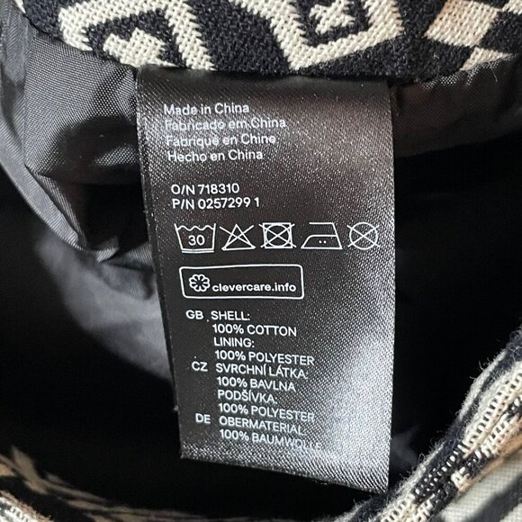 H&M Black and White Aztec/Tribal Print Lined Mini Skirt Women’s Size 6 - Picture 4 of 9